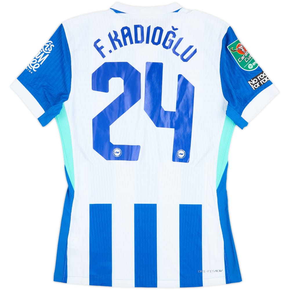 2025-26 Brighton Match Issue Carabao Cup Home Shirt F.Kadioglu #24