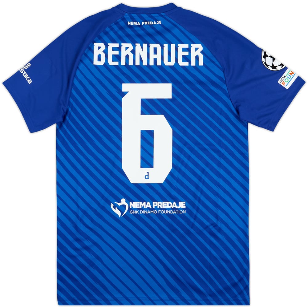 2024-25 Dinamo Zagreb Match Issue Champions League Home Shirt Bernauer #6