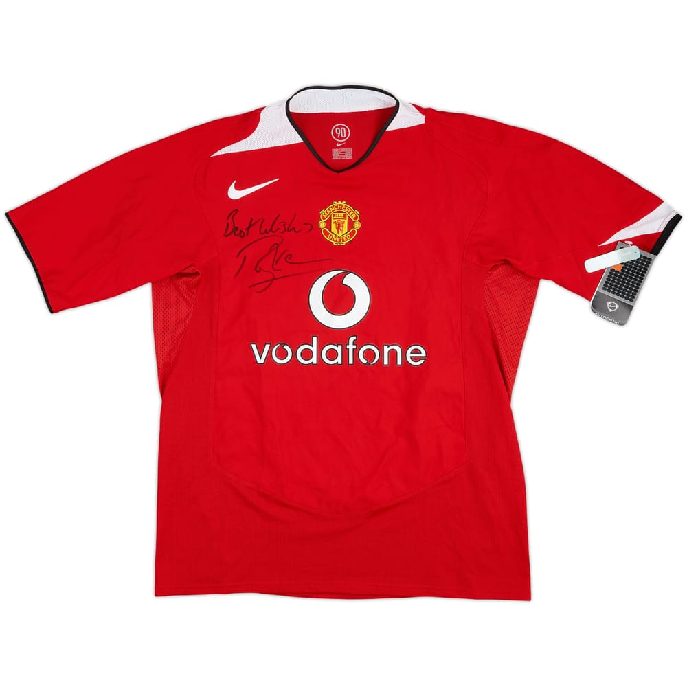 2004-06 Manchester United Signed Home Shirt (Keane) (L)