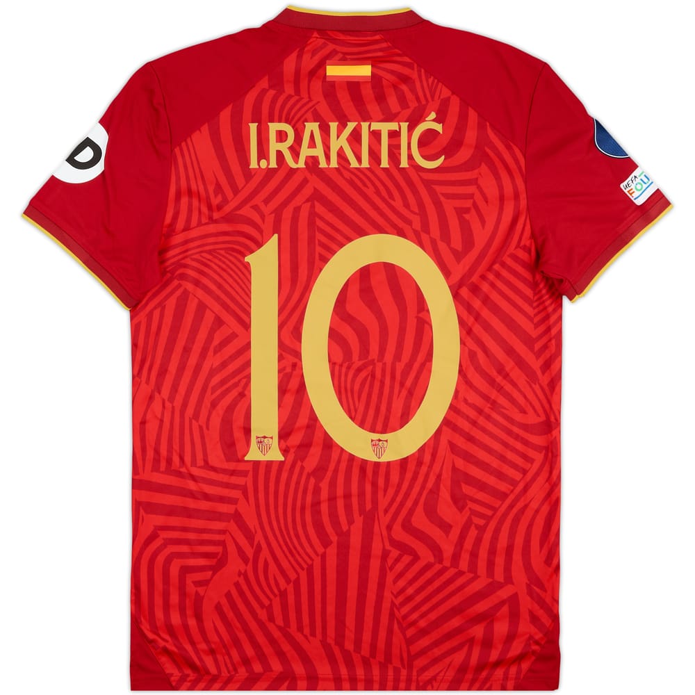2023-24 Sevilla Super Cup Match Issue Super Cup Away Shirt I.Rakitic #10