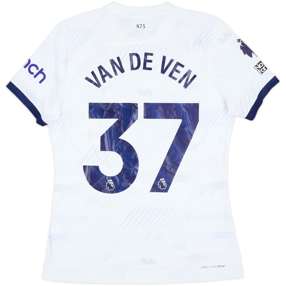 2023-24 Tottenham Match Issue Home Shirt van de Ven #37