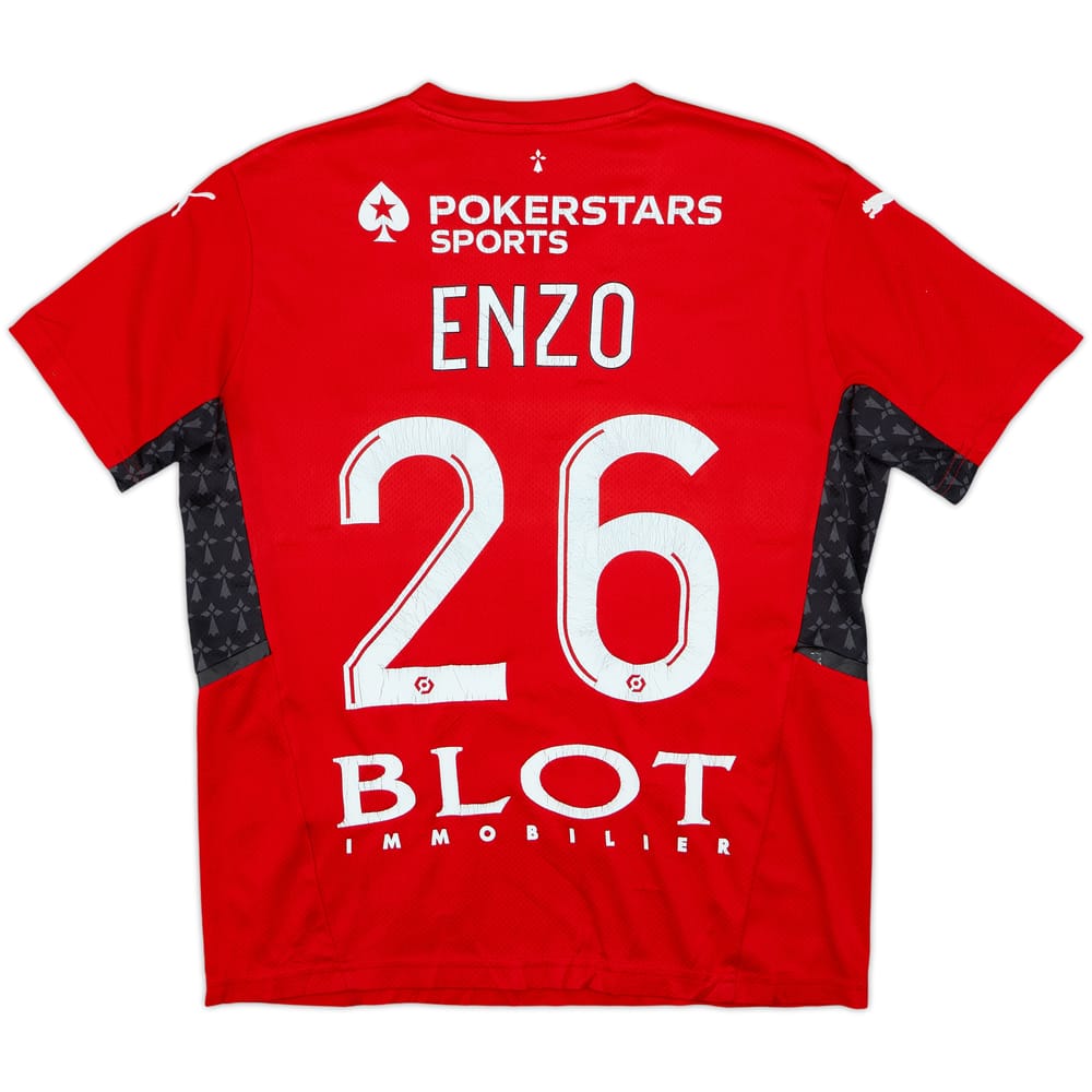 2021-22 Stade Rennais Home Shirt Enzo #26 - 4/10 - (L.Boys)