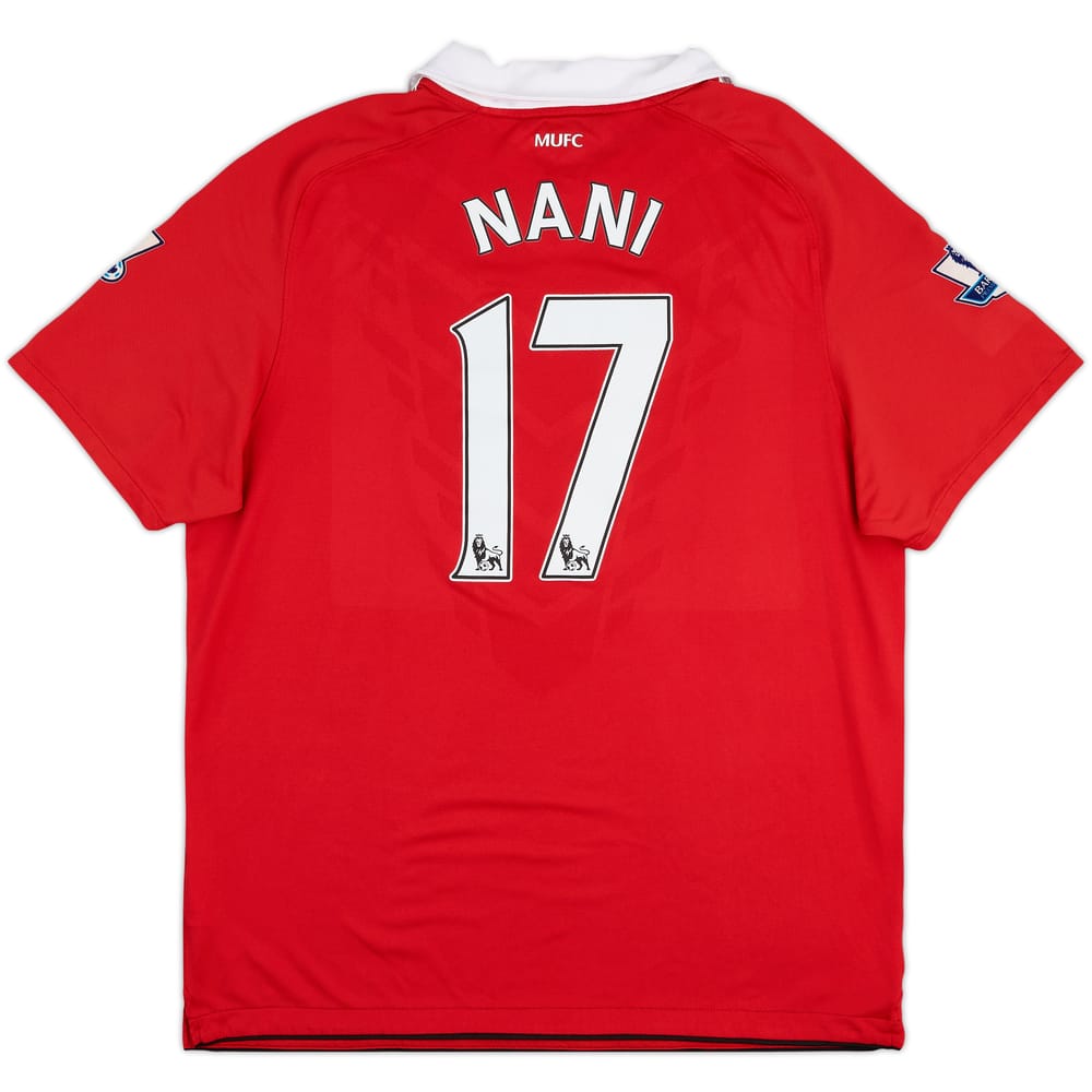 2010-11 Manchester United Home Shirt Nani #17 - 8/10 - (XL)