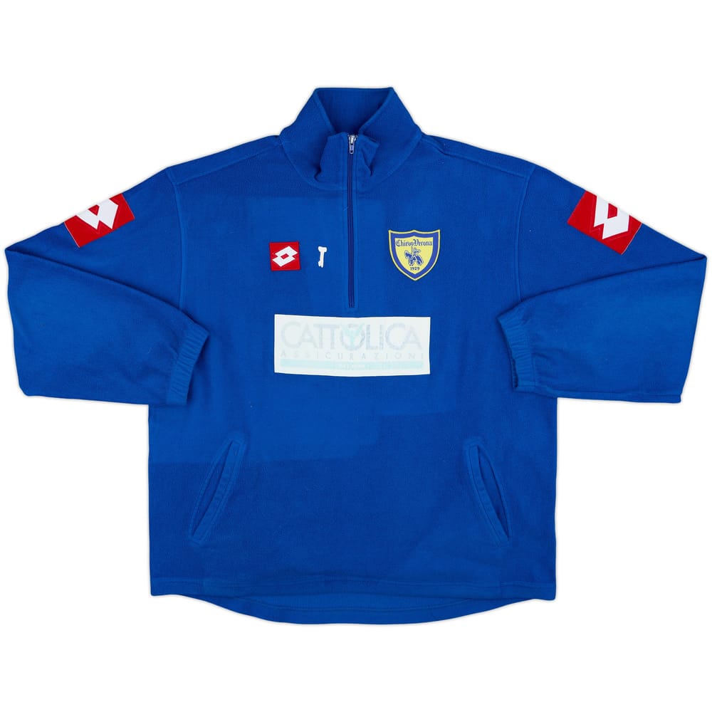2007-08 Chievo Verona Lotto 1/4 Zip Fleece Drill Top - 4/10 - (XL)