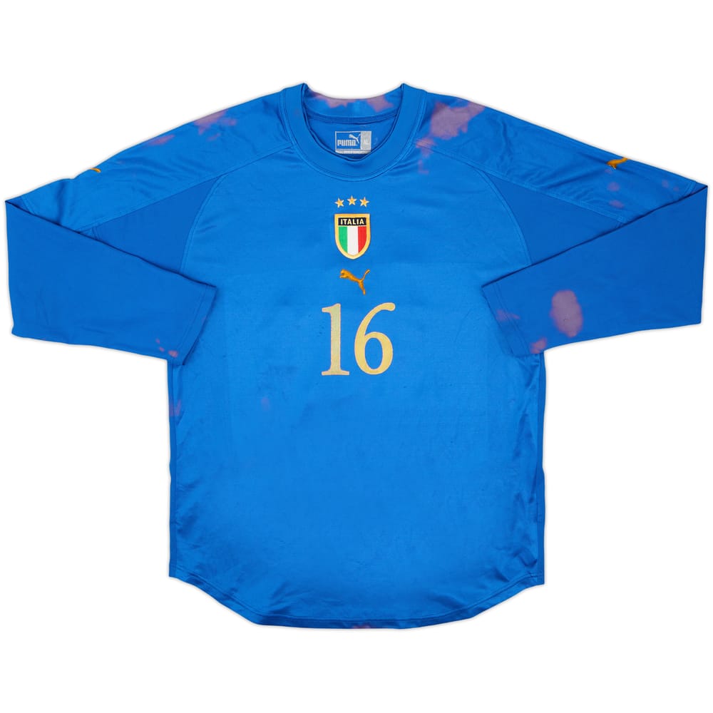 2004-06 Italy Match Issue Home L/S Shirt #16