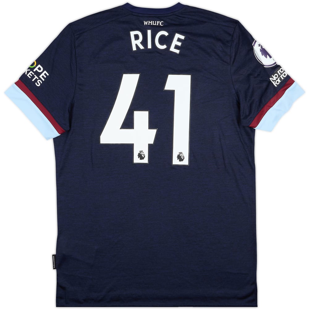 2021-22 West Ham Match Issue Third Shirt Rice #41