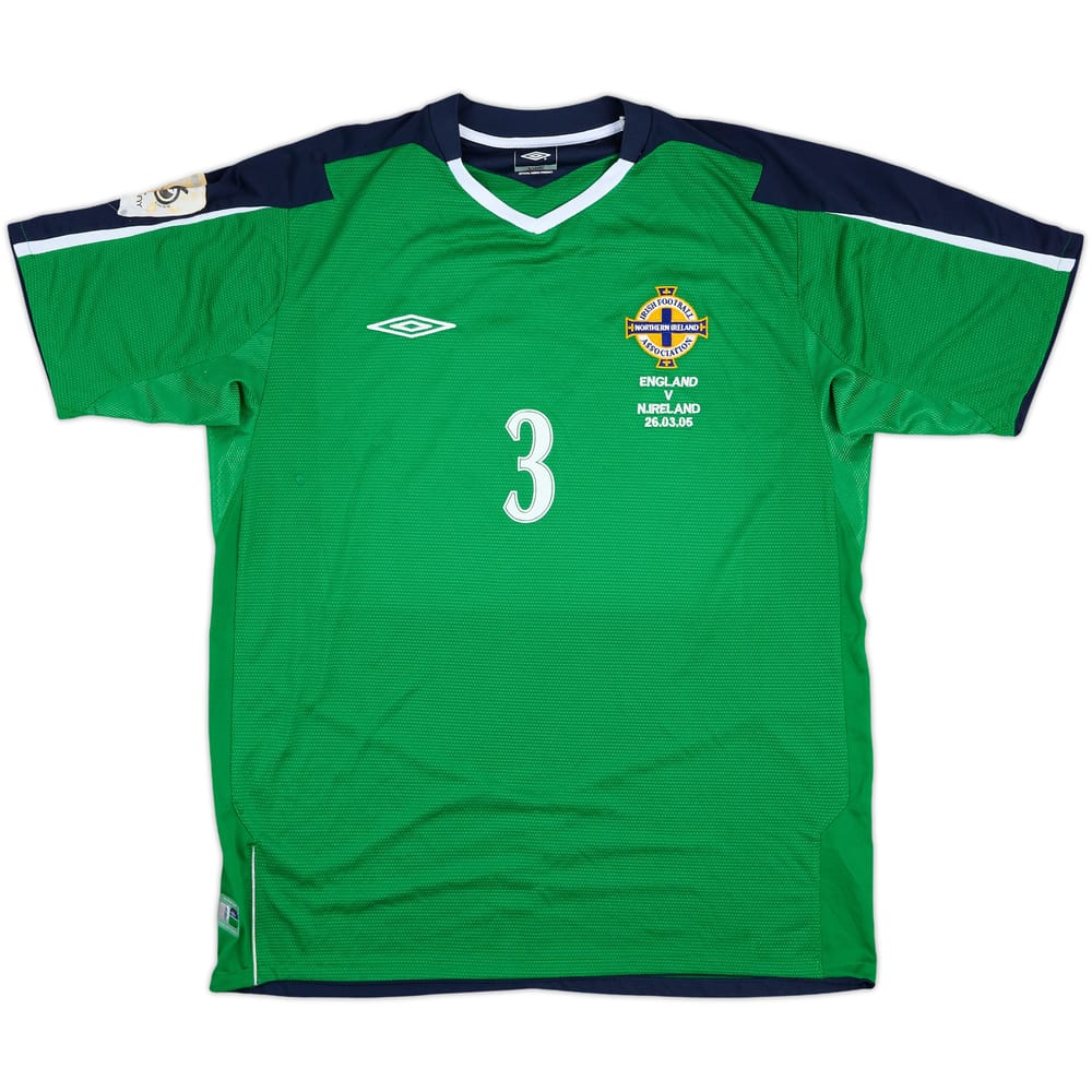 2005 Northern Ireland Match Issue Home Shirt #3 (Capaldi)