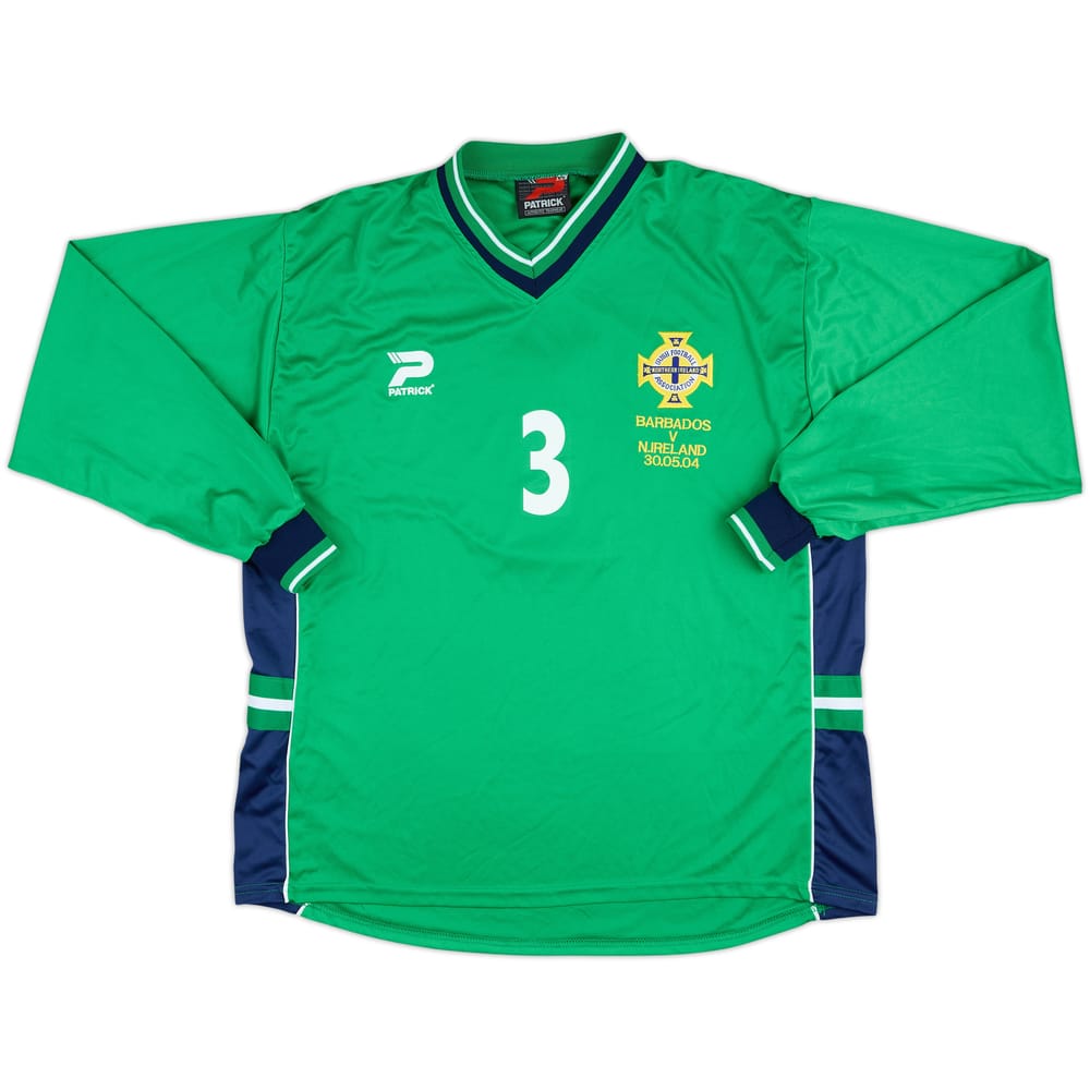 2004 Northern Ireland Match Issue Home L/S Shirt #3 (Capaldi)