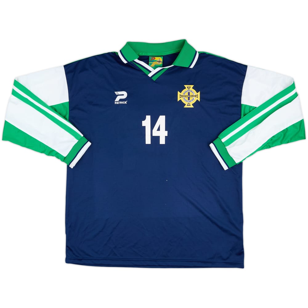 2000-02 Northern Ireland Match Issue Away L/S Shirt #14