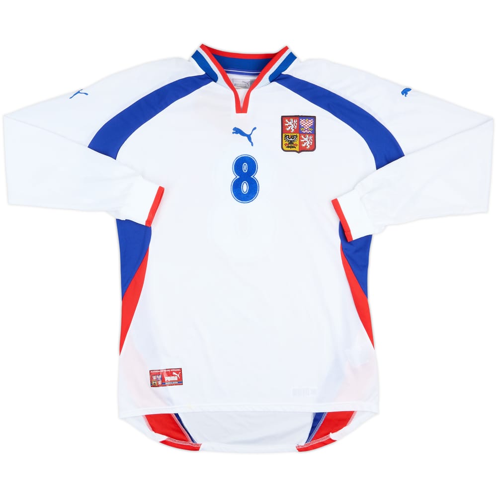 2001 Czech Republic Match Issue Away L/S Shirt #8 (Poborsky)
