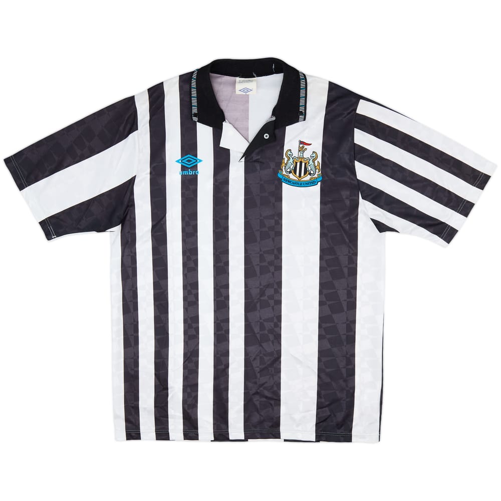 1990-91 Newcastle United Home Shirt - 7/10 - (L)