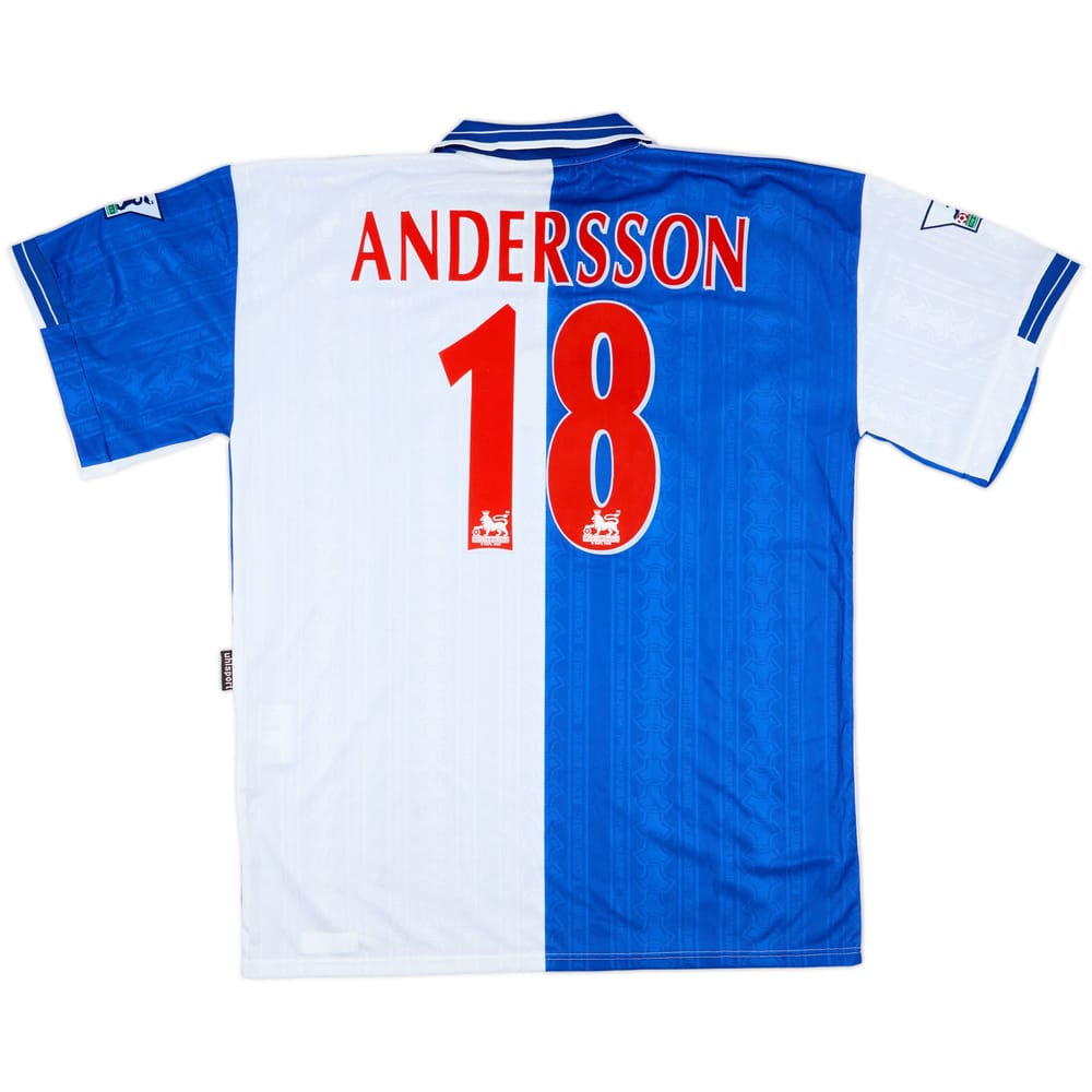 1998-99 Blackburn Match Issue Home Shirt Andersson #18