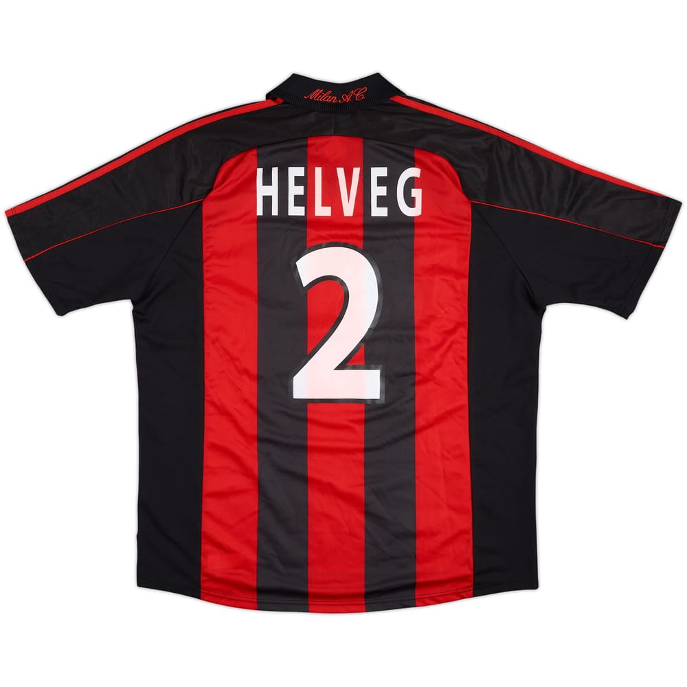 2000-02 AC Milan Home Shirt Helveg #2 - 8/10 - (XL)