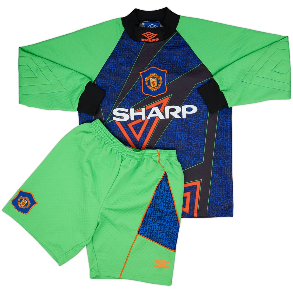 1994-96 Manchester United GK Shirt & Shorts - 9/10 - (Y)