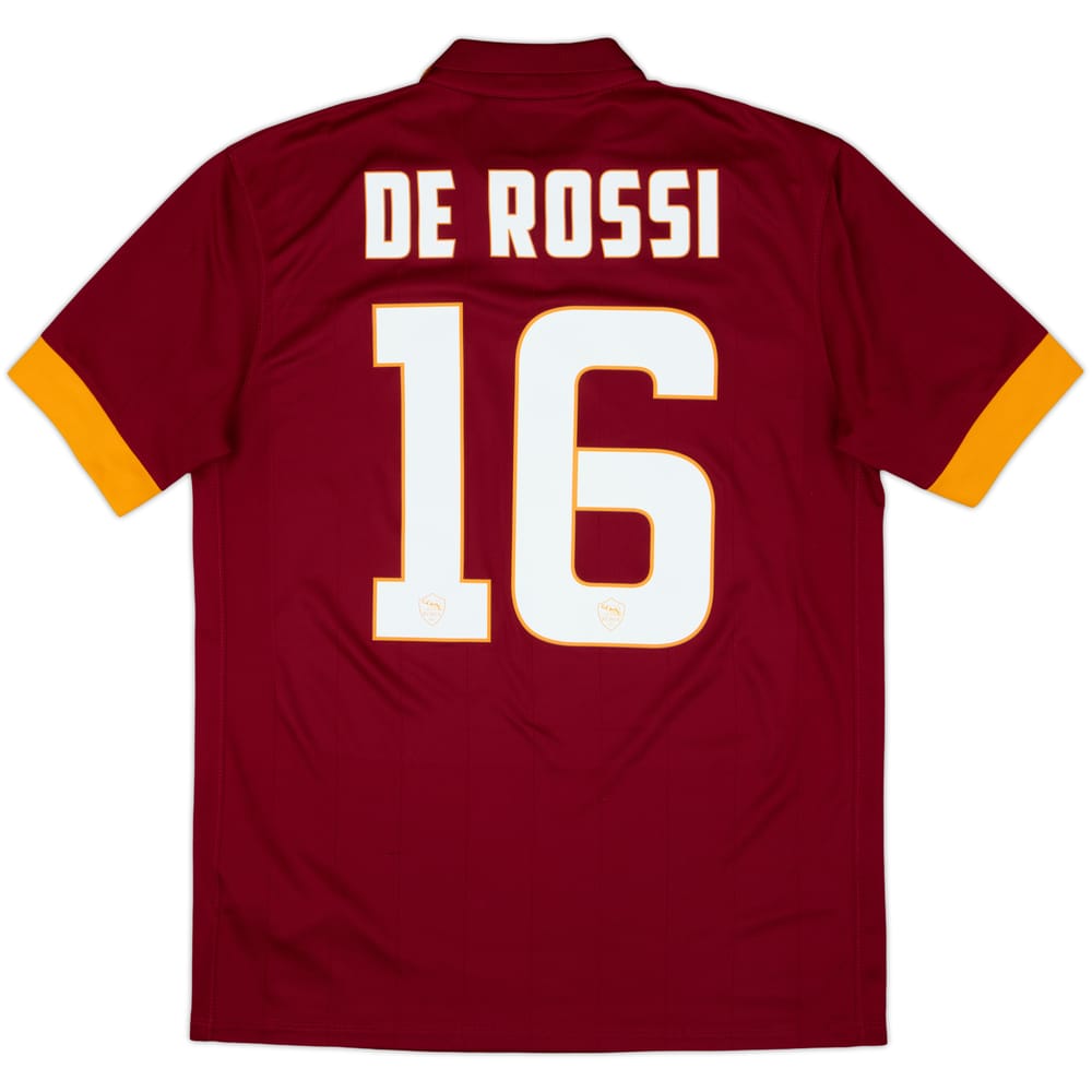 2014-15 Roma Home Shirt De Rossi #16 - 10/10 - (M)