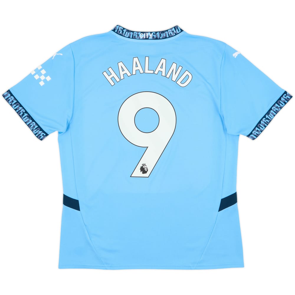 2024-25 Manchester City Home Shirt Haaland #9 - 8/10 - (L)