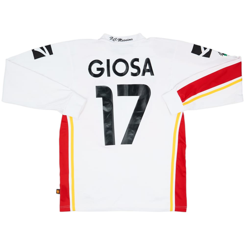 2007-08 Messina Match Issue Home L/S Shirt Giosa #17