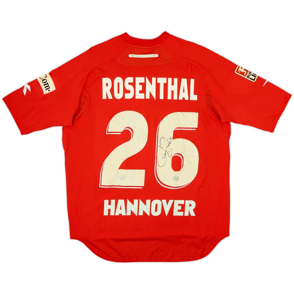 Camiseta de local de juego firmada del Hannover 96 2006-07 Rosenthal #26