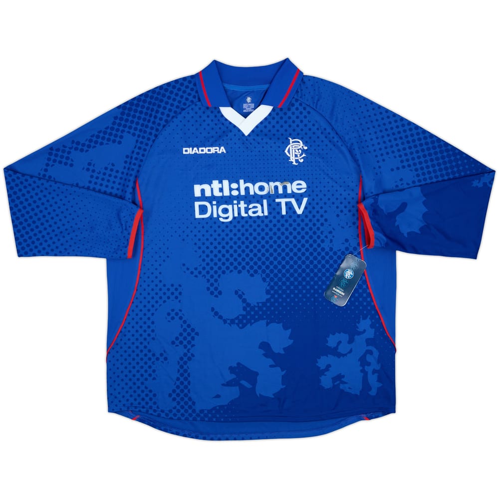 2002-03 Rangers Home L/S Shirt (XL)