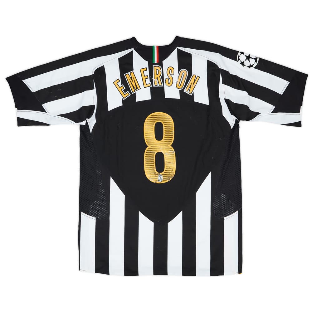 2005-06 Juventus Match Issue Champions League Home Shirt Emerson #8