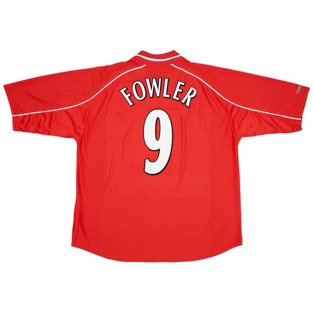 2000-02 Liverpool Home Shirt Fowler #9 - 8/10 - (XL)