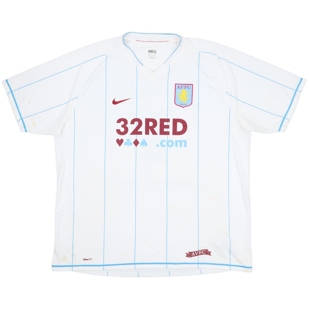 2007-08 Aston Villa Away Shirt Mellberg Thanks For Your Support #4 - 5/10 - (L)