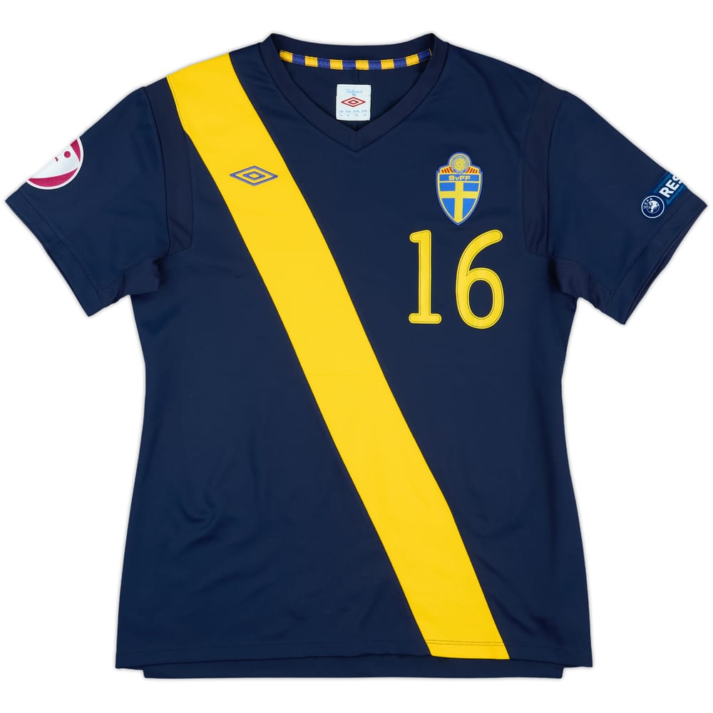 2012 Sweden Women Match Issue UEFA U-19 Championship Away Shirt #16 (Hurtig)