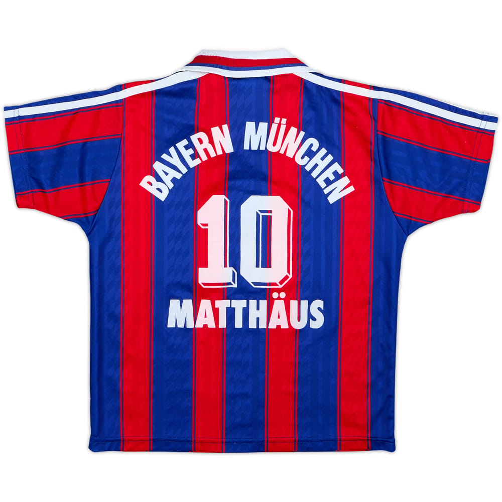 1995-97 Bayern Munich Home Shirt Matthaus #10 - 8/10 - (L.Boys)