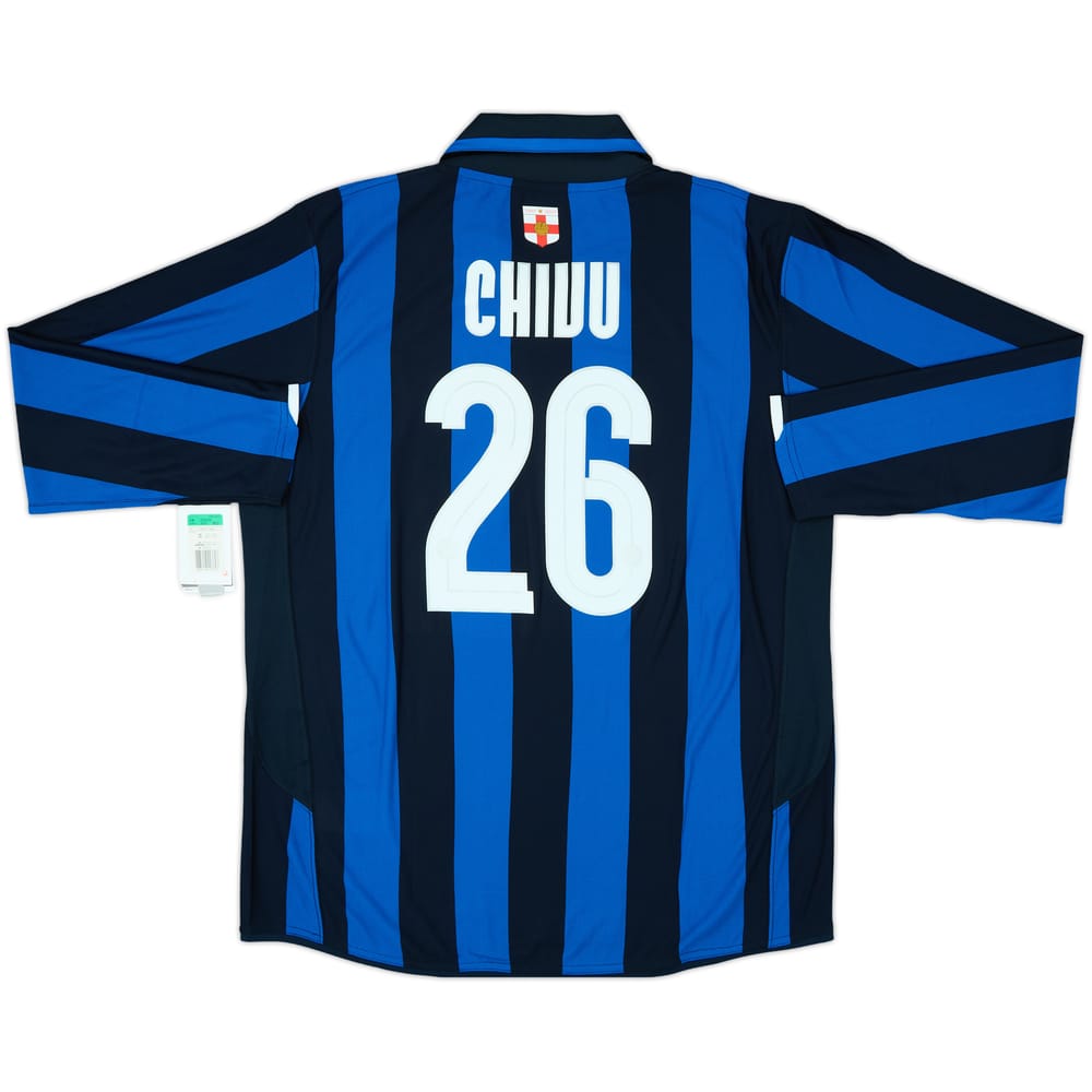 2007-08 Inter Milan Centenary Home L/S Shirt Chivu #26 (XL)