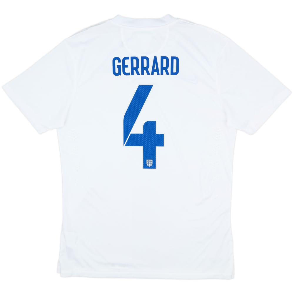 2014-15 England Authentic Home Shirt Gerrard #4 (XL)