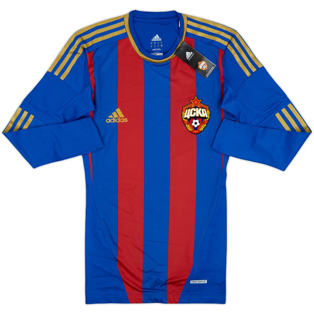 2012 CSKA Moscow Player Issue TechFit Home L/S Shirt (S)