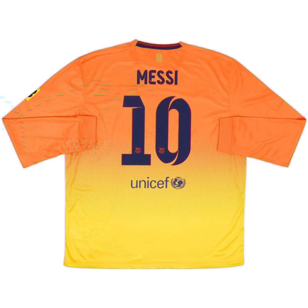 2012-13 Barcelona Away L/S Shirt Messi #10 (XXL)