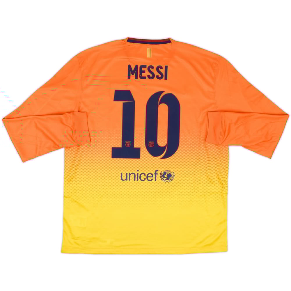 2012-13 Barcelona Away L/S Shirt Messi #10 (XL)