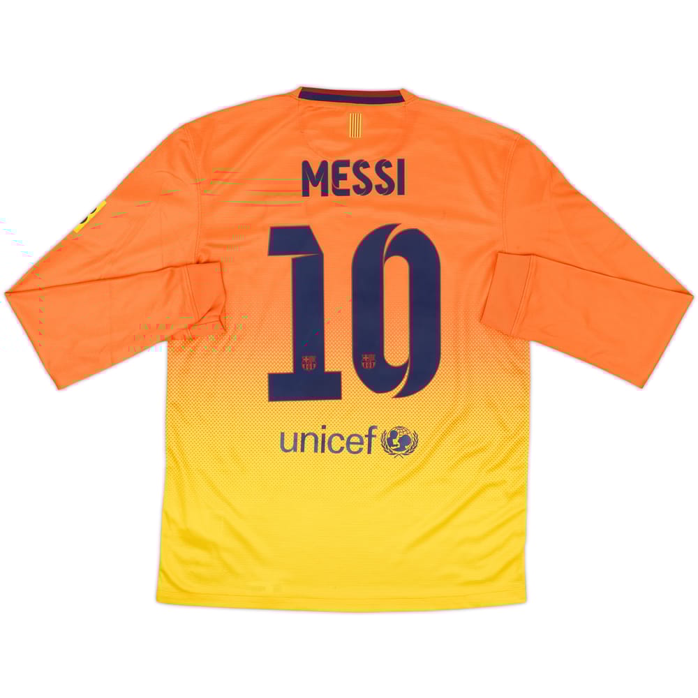 2012-13 Barcelona Away L/S Shirt Messi #10 (M)