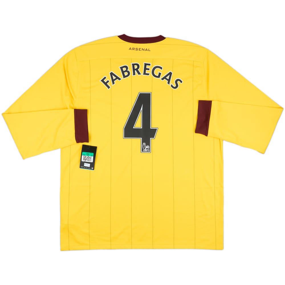 2010-13 Arsenal Away L/S Shirt Fabregas #4 (XL)