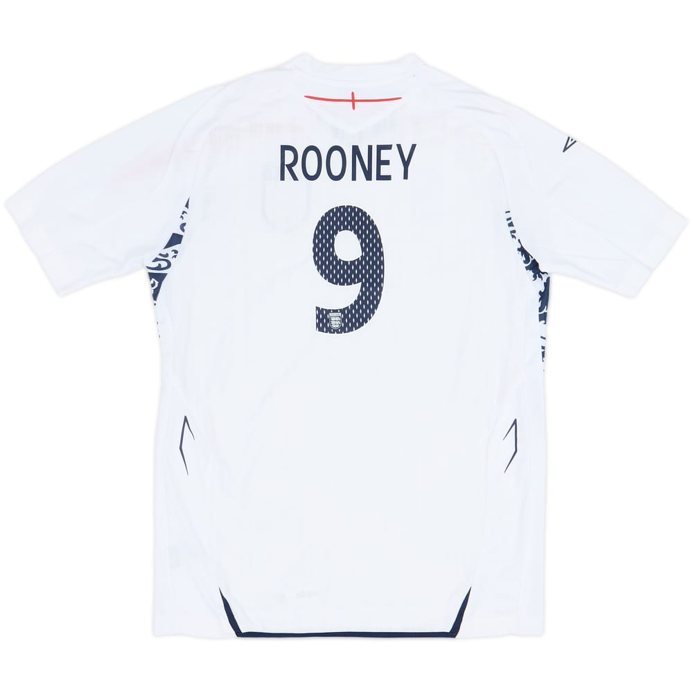 2007-09 England Home Shirt Rooney #9 (XL.Boys)