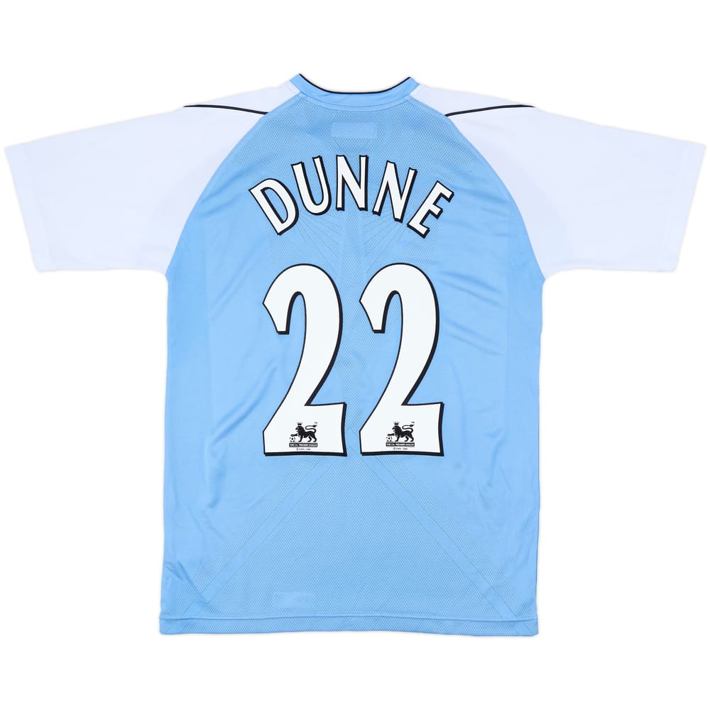 2006-07 Manchester City Home Shirt Dunne #22 - 9/10 - (M)