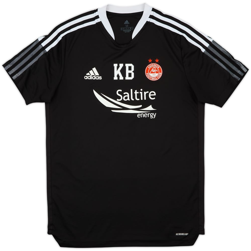 2021-22 Aberdeen adidas Staff Issue Training Shirt KB - 10/10 - (M)