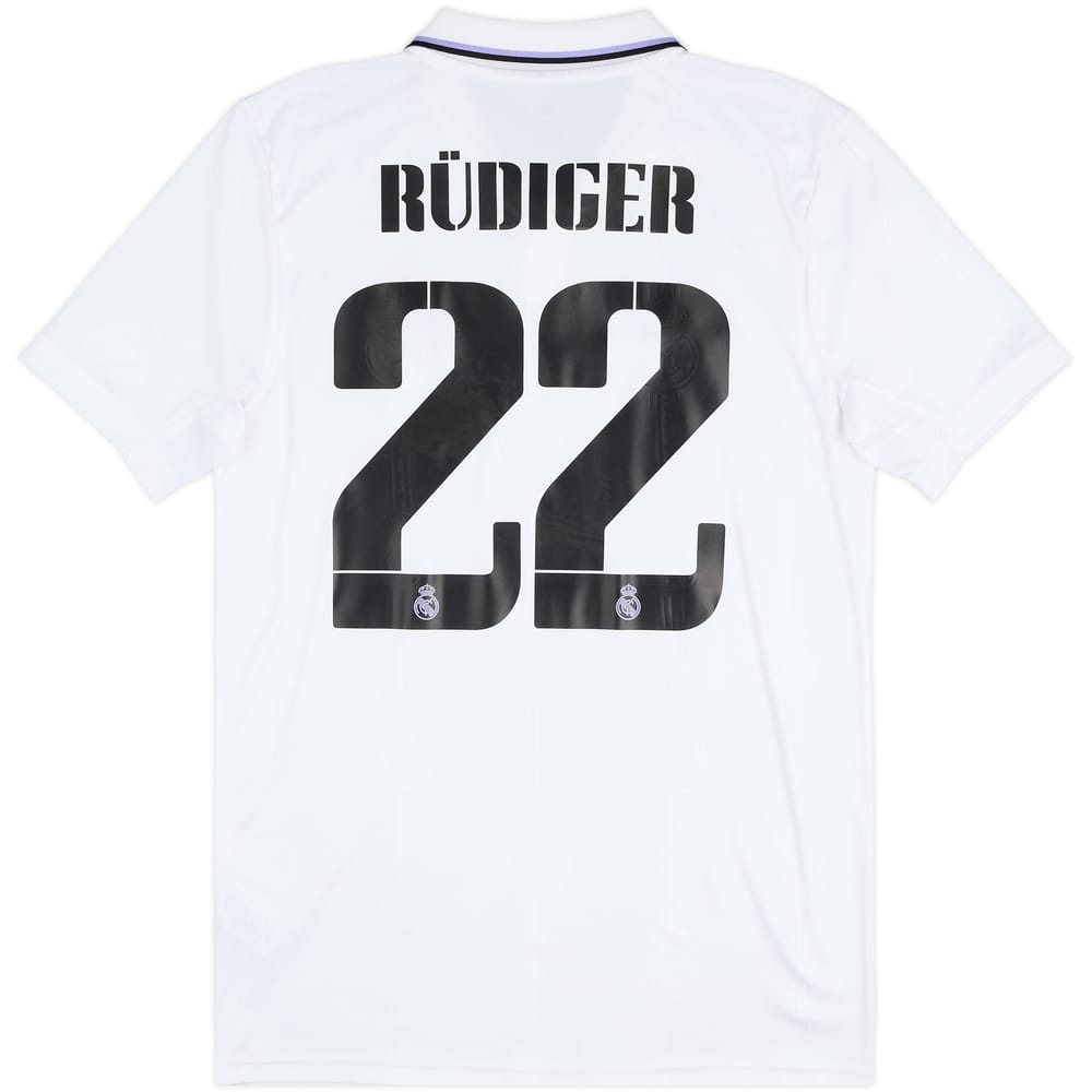 2022-23 Real Madrid Home Shirt Rudiger #22 - 8/10 - (L)