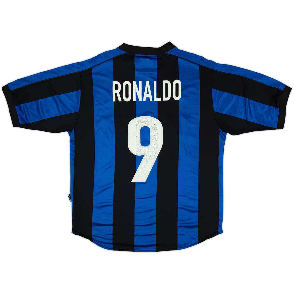 1999-00 Inter Milan Home Shirt Ronaldo #9 - 6/10 - (L)