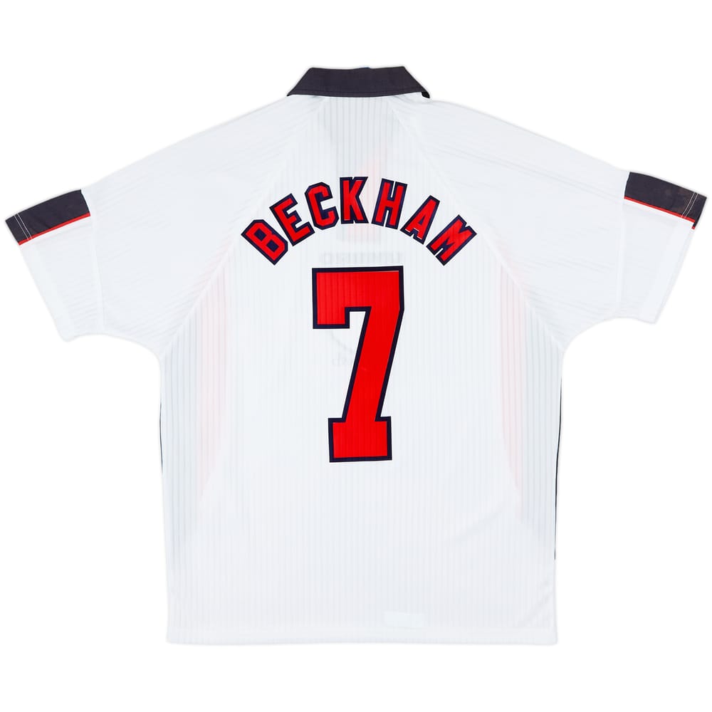 1997-99 England Home Shirt Beckham #7 - 7/10 - (L)
