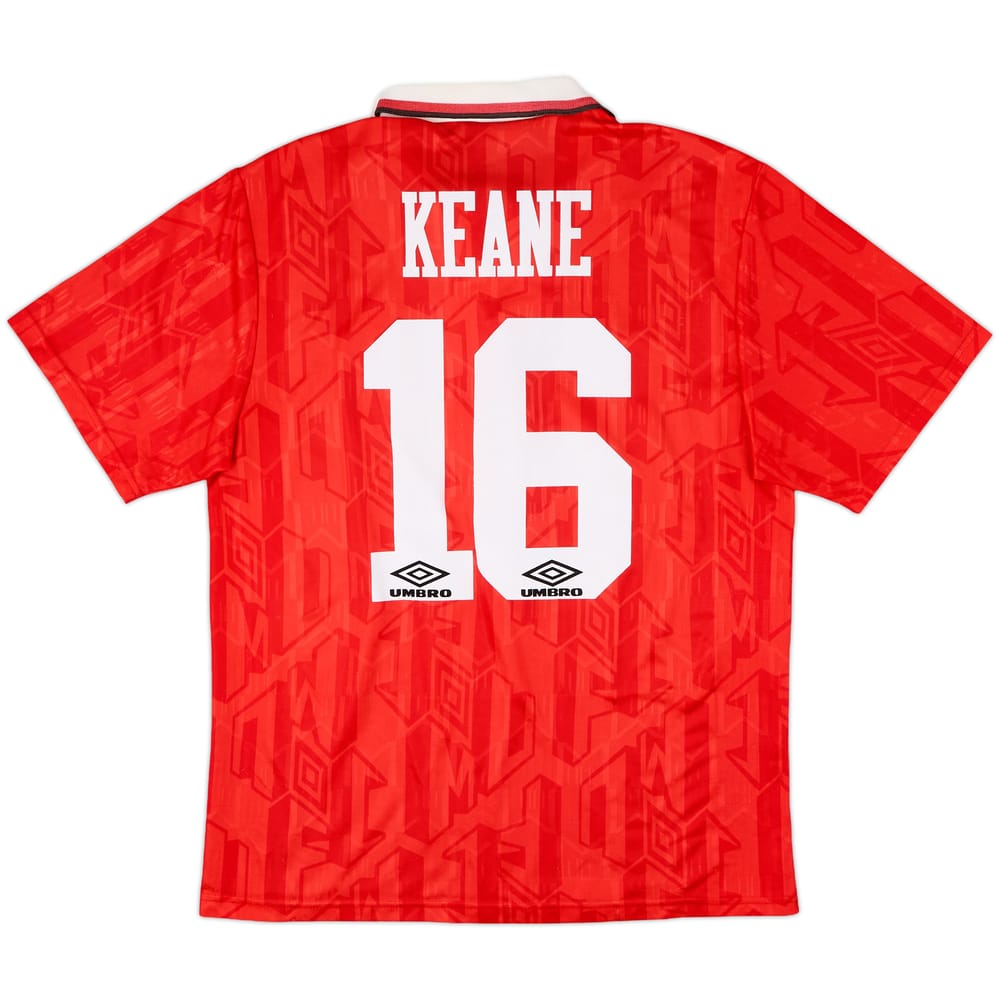 1992-94 Manchester United Home Shirt Keane #16 - 6/10 - (L)