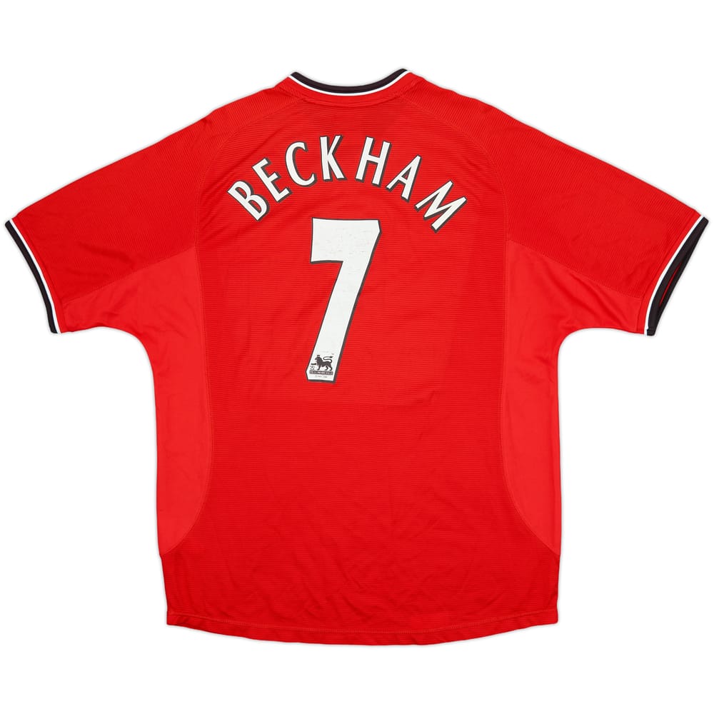 2000-02 Manchester United Home Shirt Beckham #7 - 6/10 - (L)