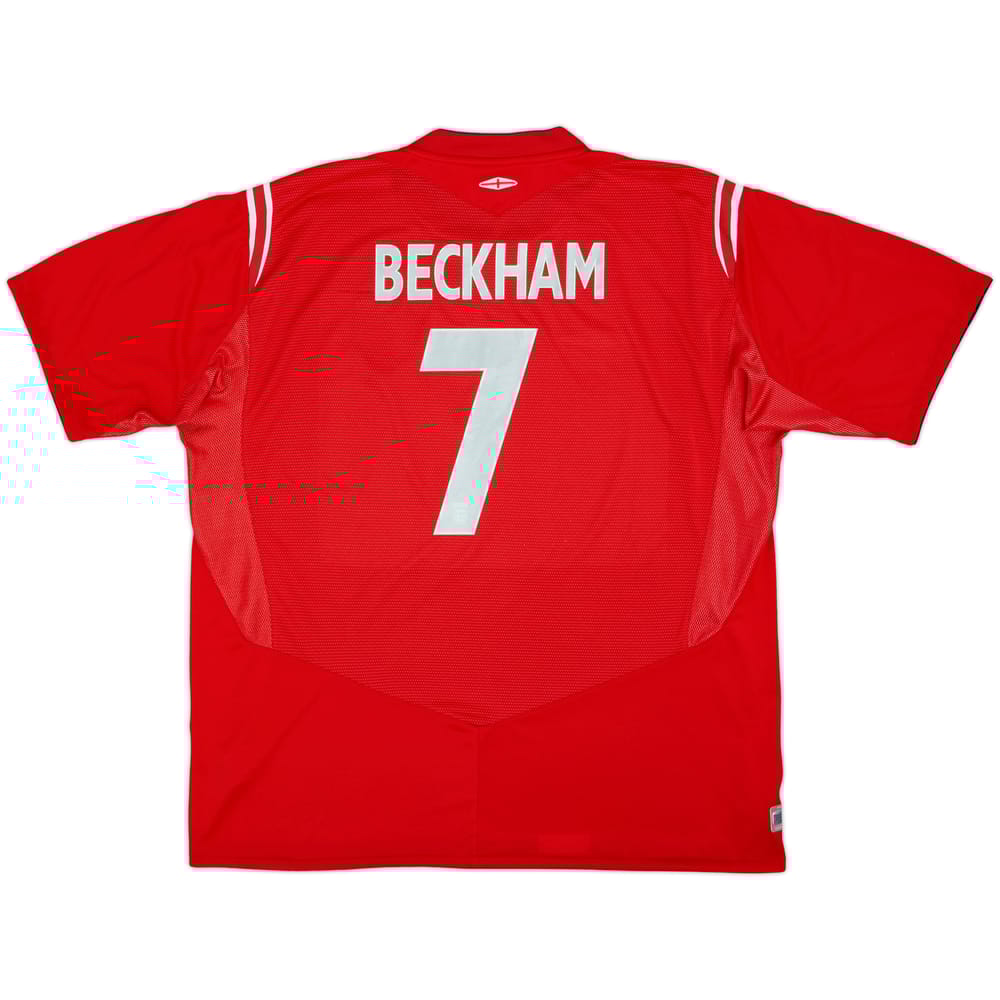 2004-06 England Away Shirt Beckham #7 - 7/10 - (XXL)