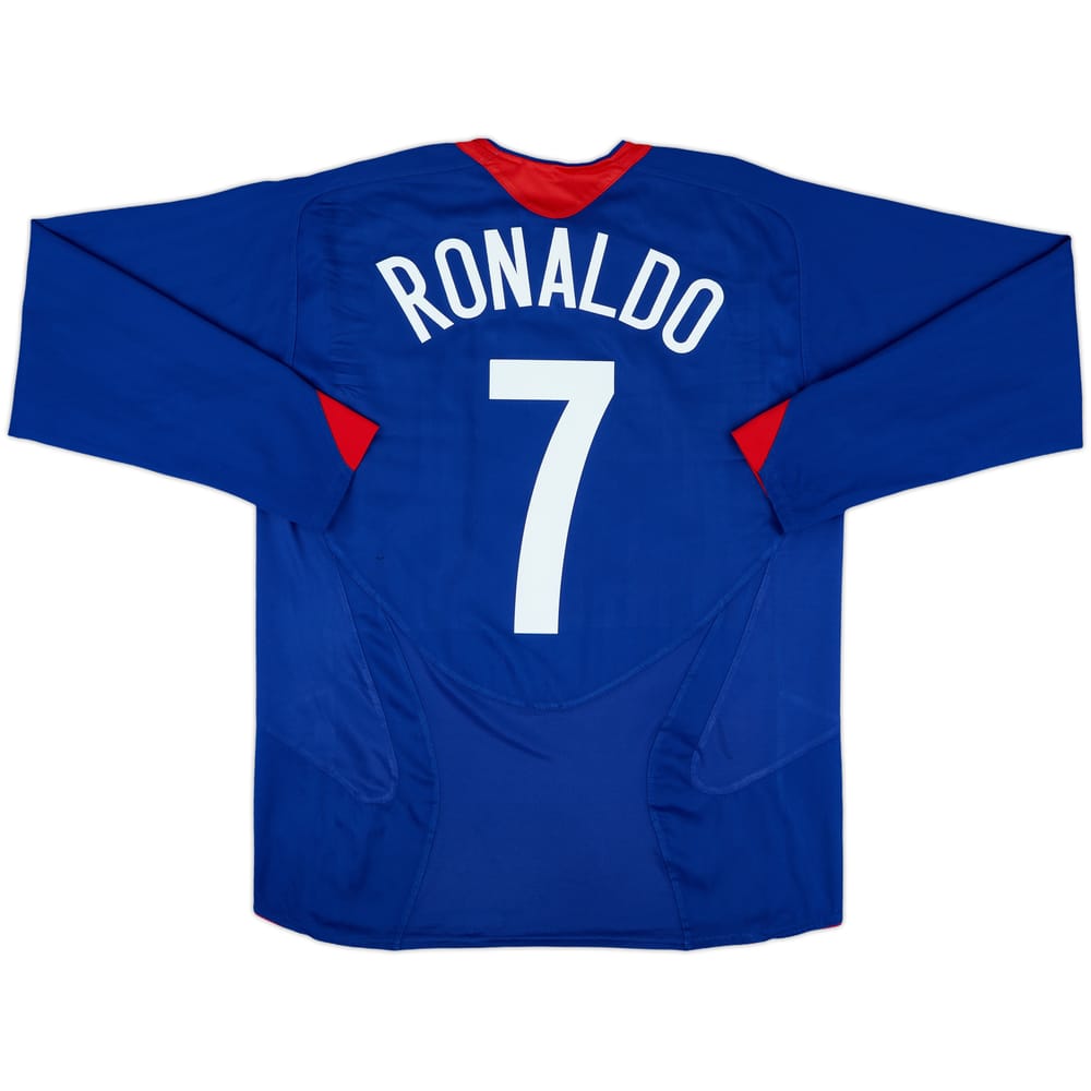 2005-06 Manchester United Away L/S Shirt Ronaldo #7 - 8/10 - (L)