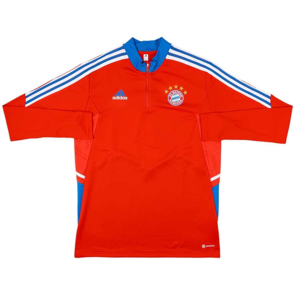 2022-23 Bayern Munich adidas 1/4 Zip Drill Top - 9/10 - (L)