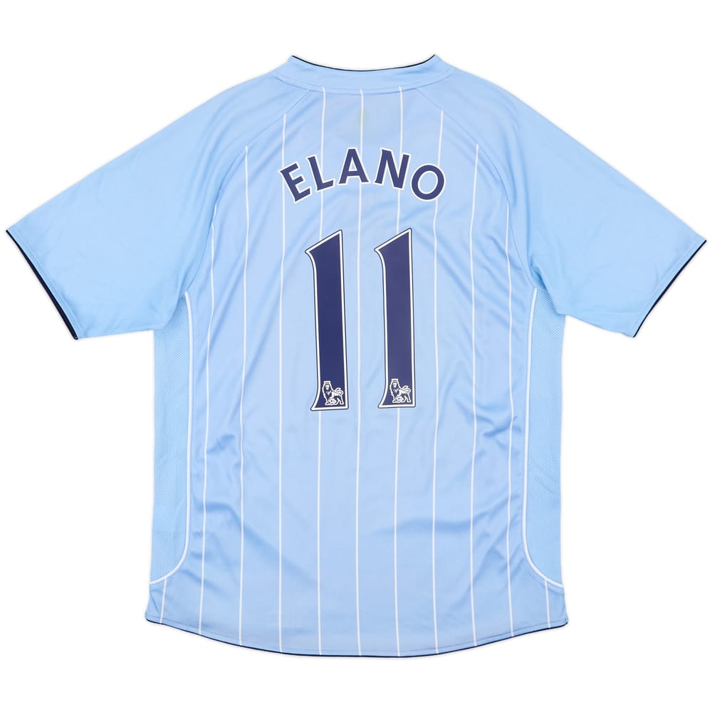 2007-08 Manchester City Home Shirt Elano #11 - 7/10 - (L)