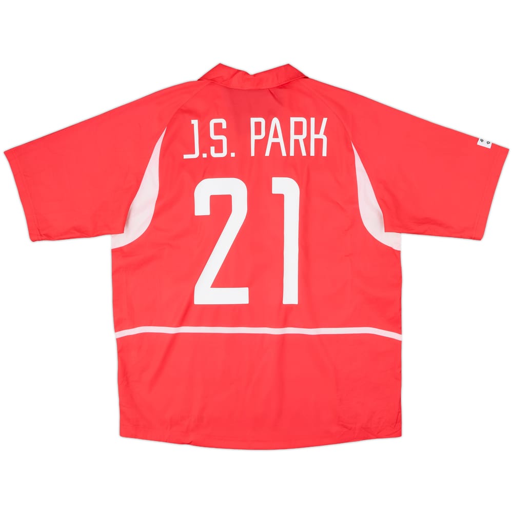 2002-03 South Korea Home Shirt J.S.Park #21 - 10/10 - (L)