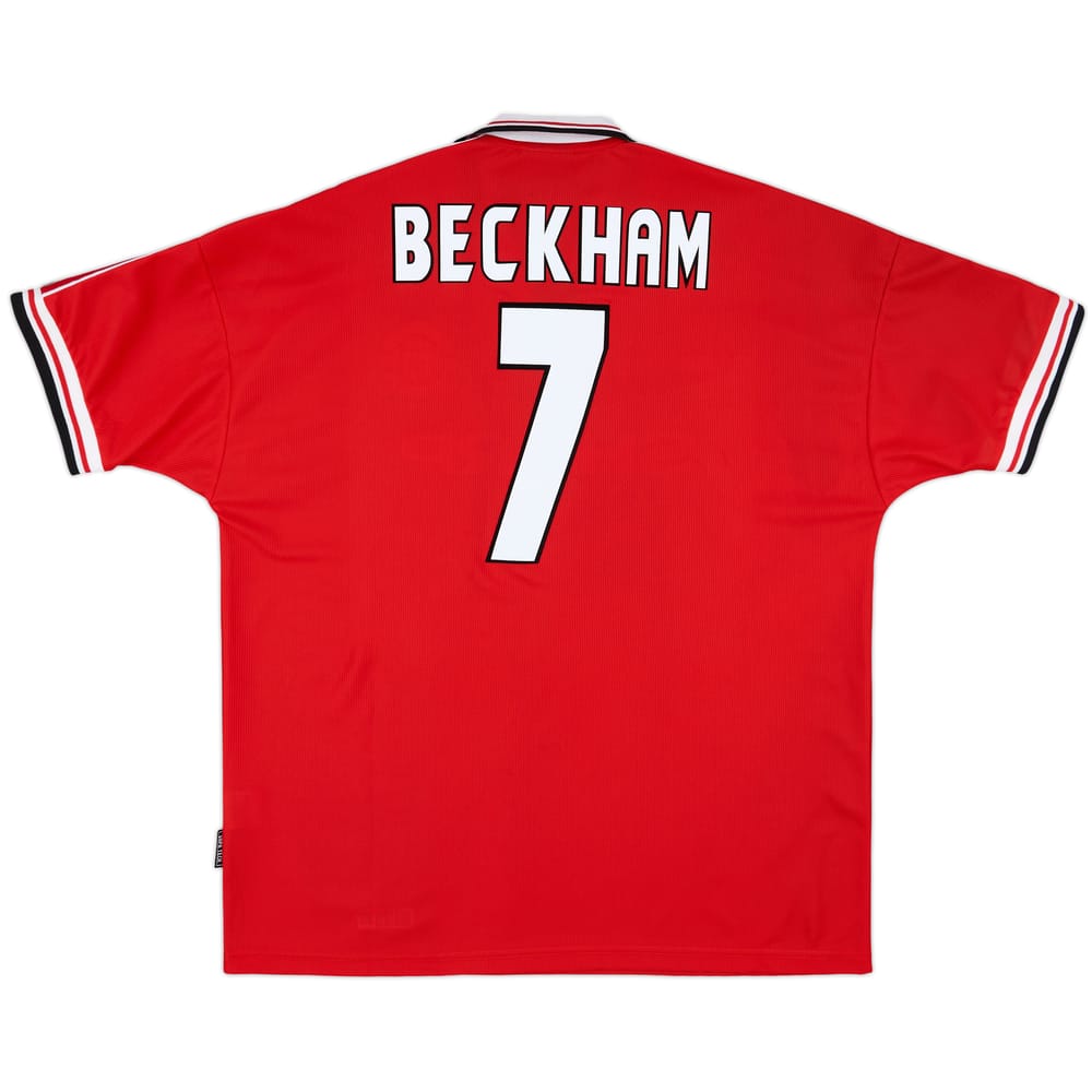 1998-00 Manchester United Home Shirt Beckham #7 - 6/10 - (XXL)