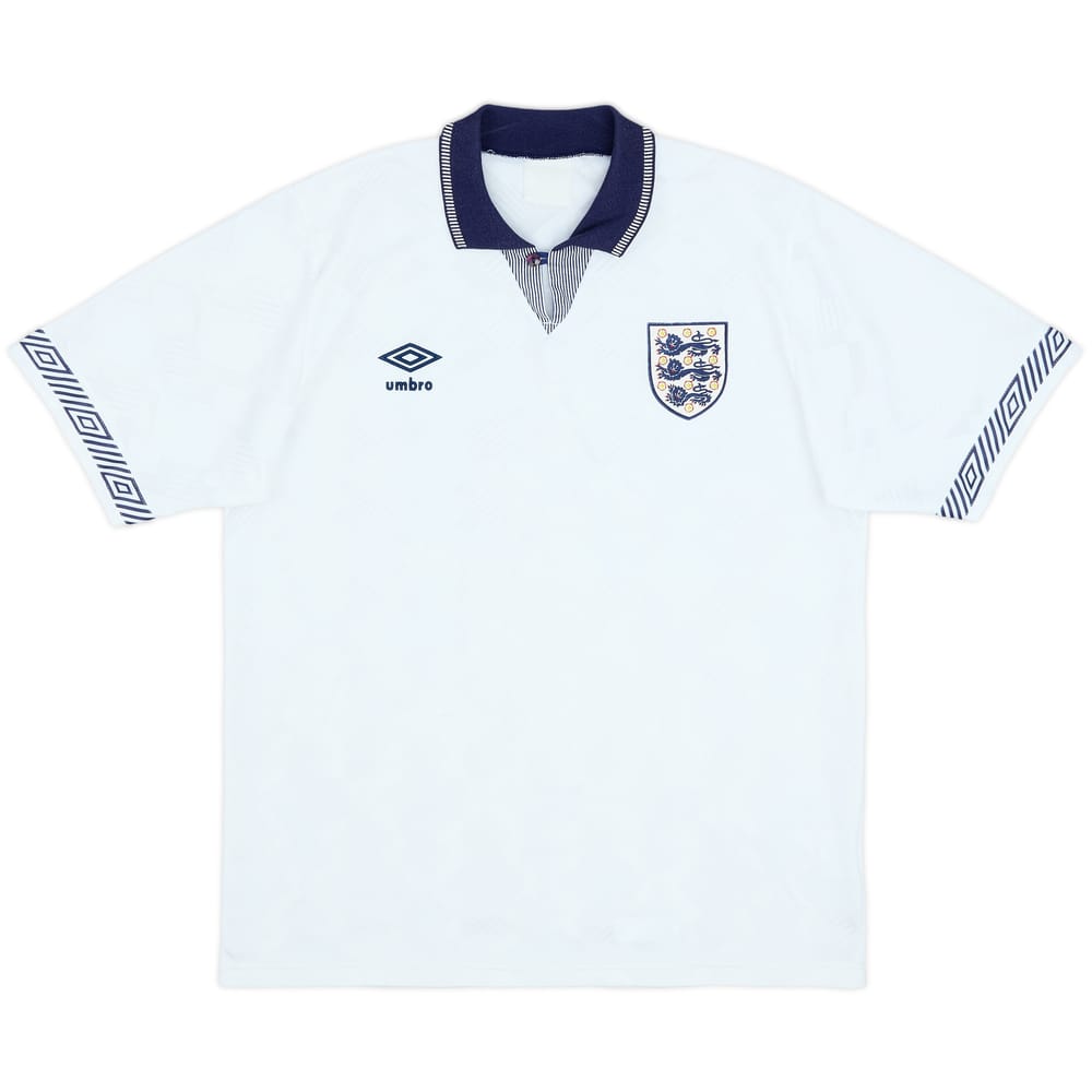 1990-92 England Home Shirt - 9/10 - (L)